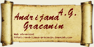 Andrijana Gračanin vizit kartica